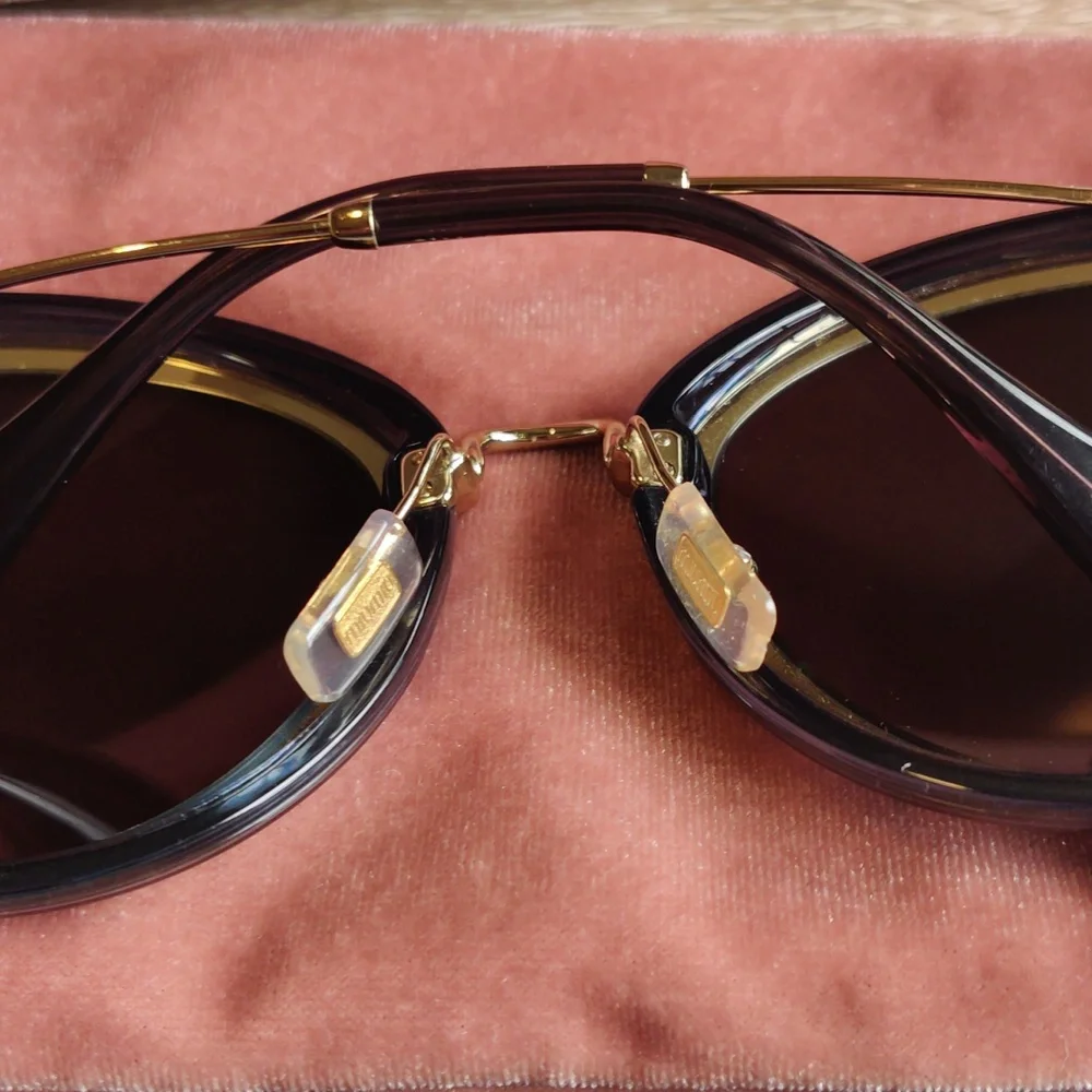 Miu Miu Sunglasses Black & Gold - Picture 3 of 11